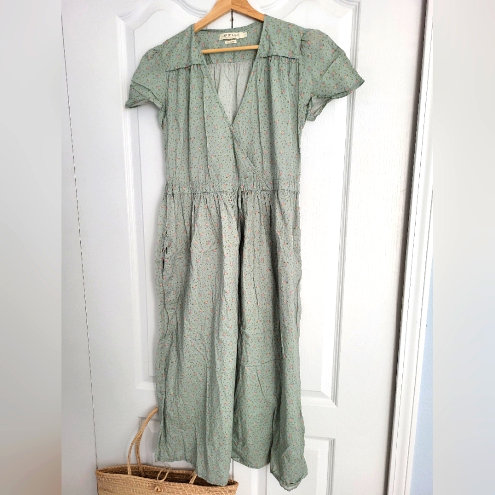 Christy Dawn Light Green Floral Dawn Dress